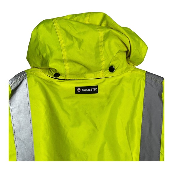 Majestic High Visibility Safety Jacket Class 3 Yellow Workwear Mens M - Picture 6 of 15